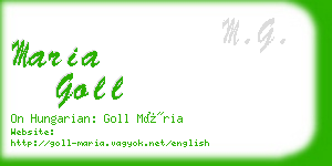 maria goll business card